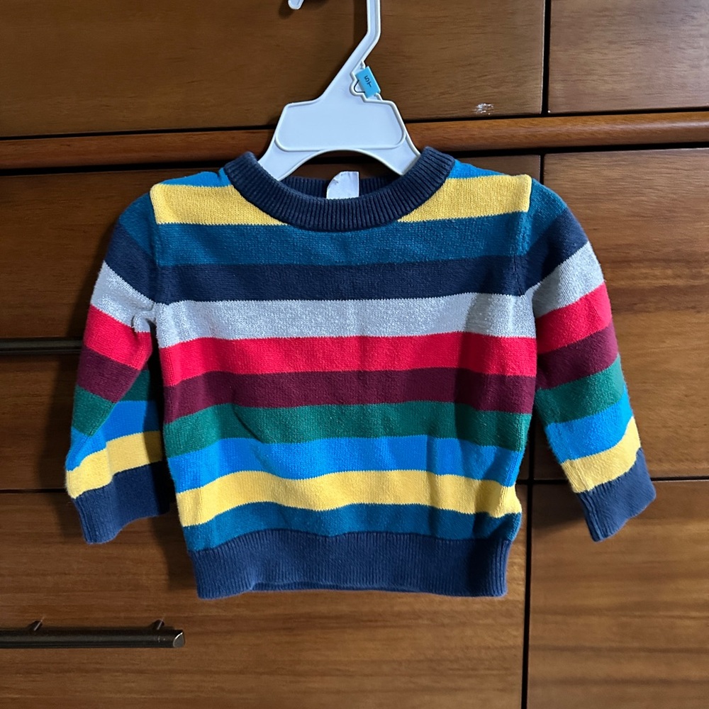 GAP Kids Multicolor Striped Sweater, 12-18 mos